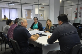 Na reunião equipe da Metroplan e representantes da Prefeitura de Eldorado do Sul